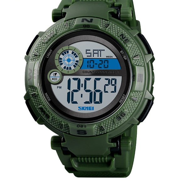 Green Digital Watch