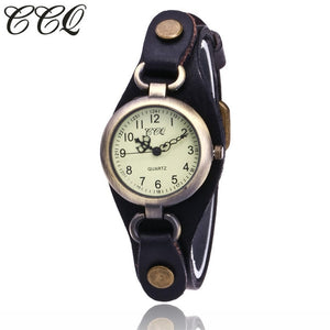 CCQ Leather Womens Watch